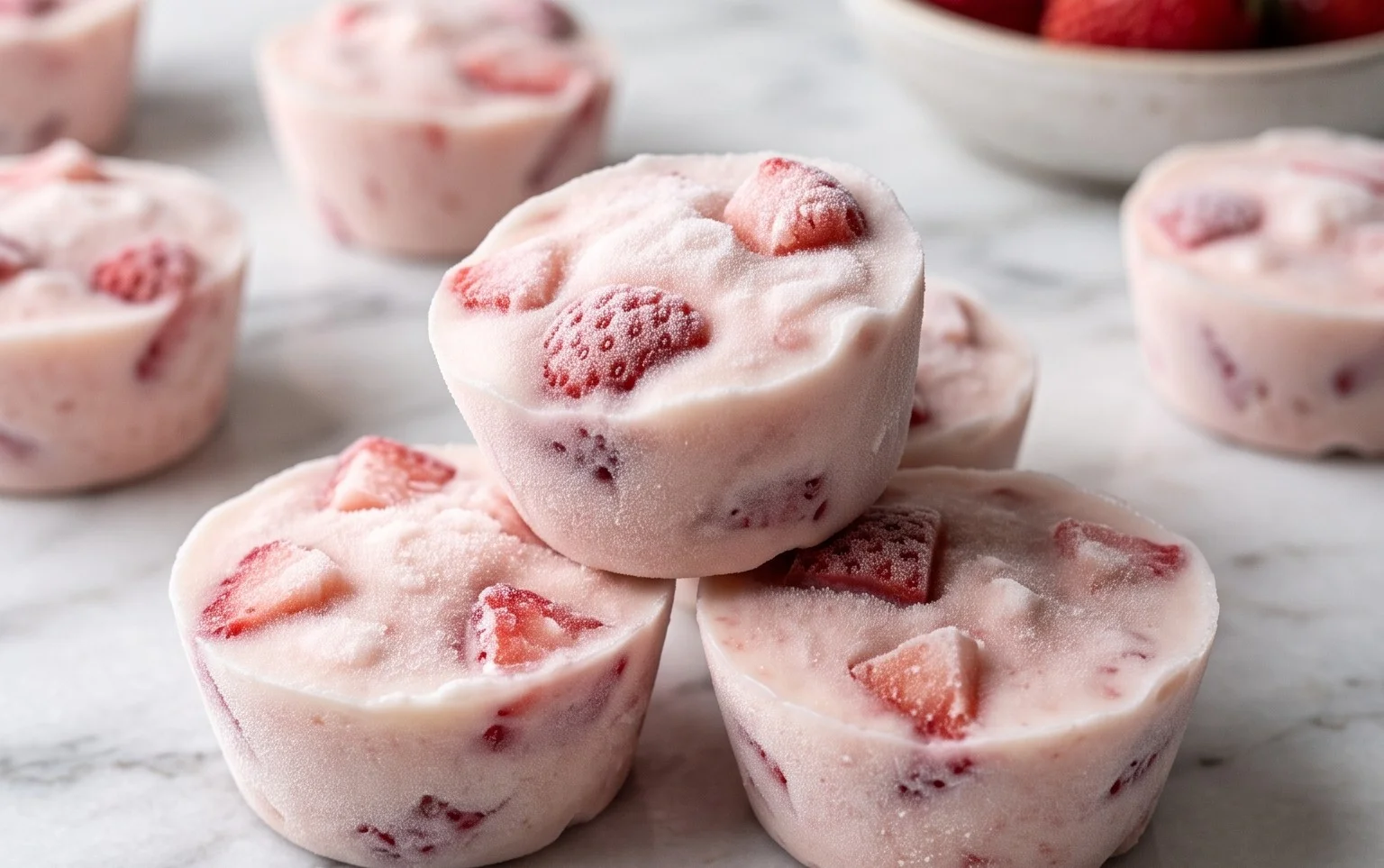 Easy Strawberry Yogurt Bites Healthy Snack